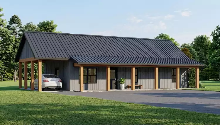 image of small ranch house plans with porches plan 12824