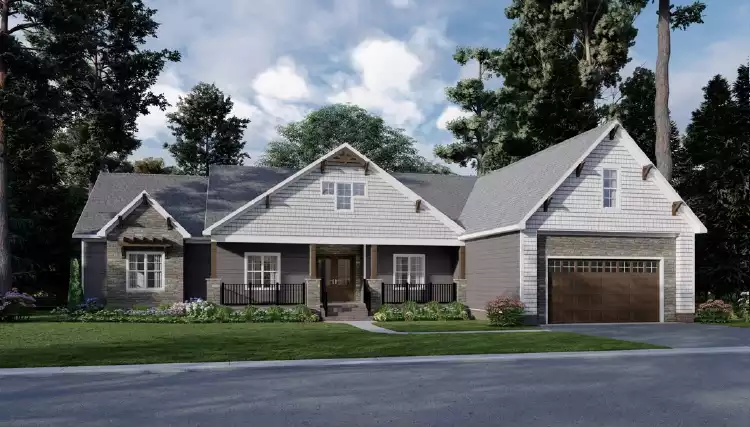 image of large bungalow house plan 11332