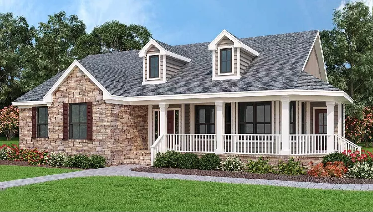 image of small farmhouse plan 9983