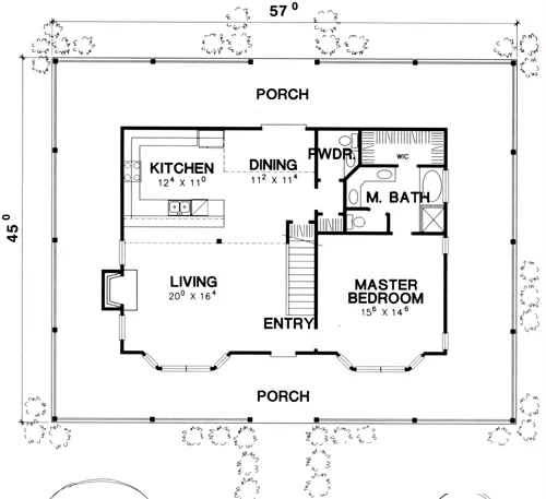 image of small farmhouse plan 4424