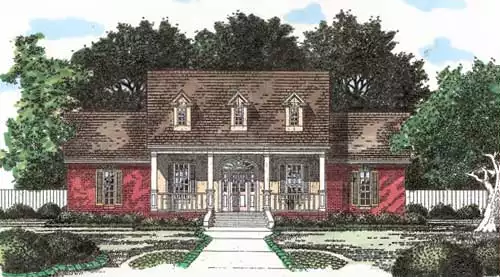 image of colonial house plan 4821