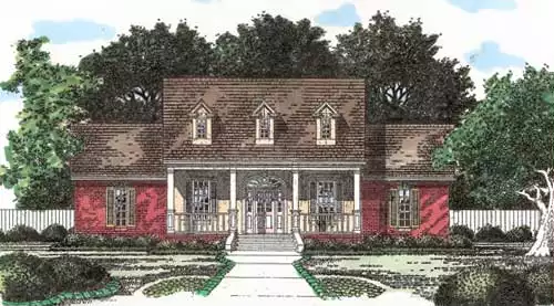 image of single story traditional house plan 4821