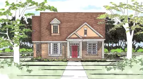 image of single story cottage house plan 4816