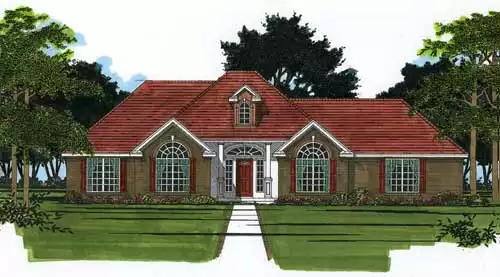 image of colonial house plan 5399