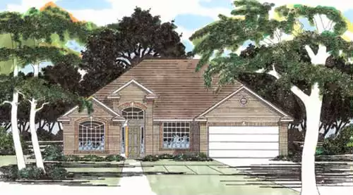 image of single story contemporary house plan 5409