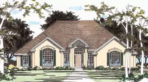 image of single story traditional house plan 2921