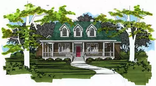 image of 1.5 story house plan 5419