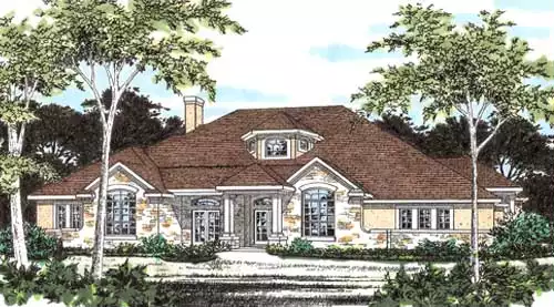 image of french country house plan 5443
