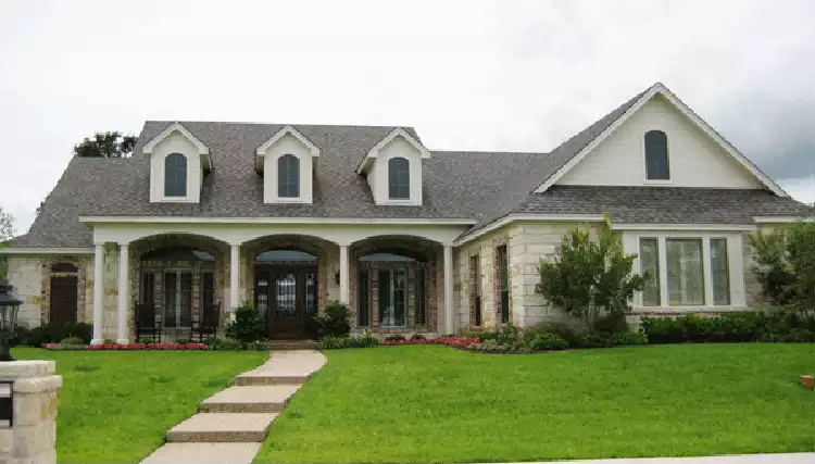 image of single story country house plan 1852