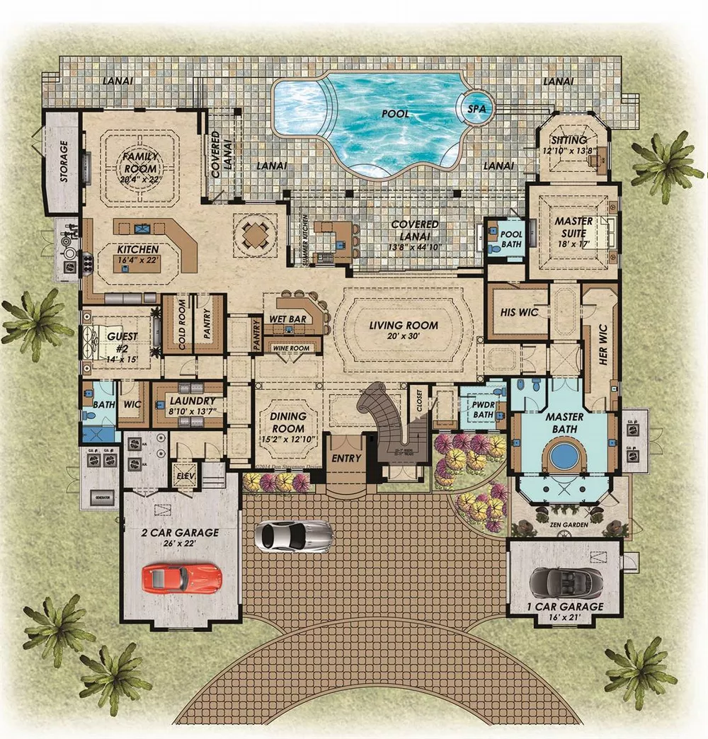 Mediterranean Style House Plan