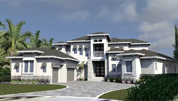 image of 2 story beach house plan 1769