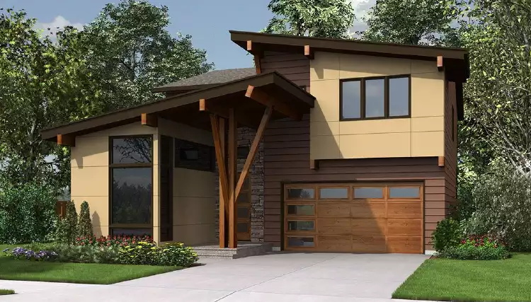 image of modern house plan 6490