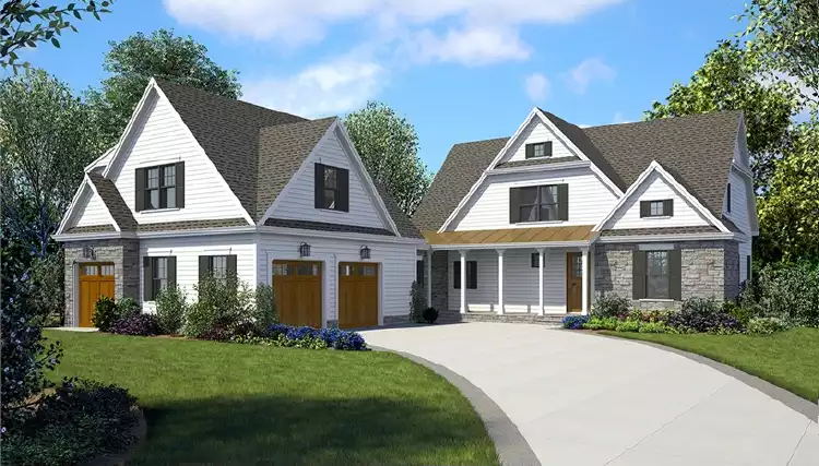 image of large cottage house plan 7460