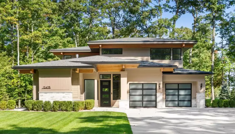 image of contemporary house plan 7474