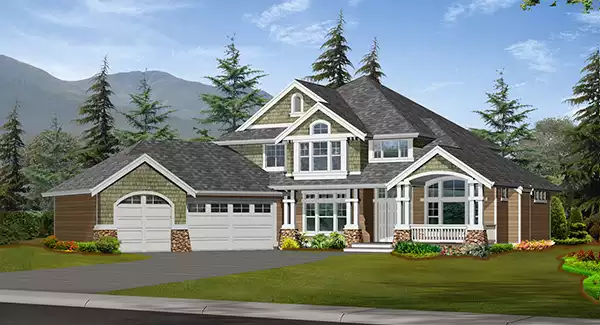 image of 2 story craftsman house plan 4848