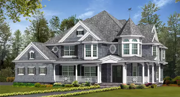 image of large victorian house plan 3225