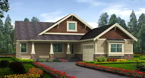 image of small bungalow house plan 3243