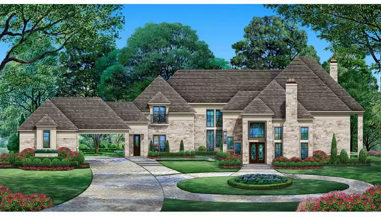 image of courtyard house plan 1098