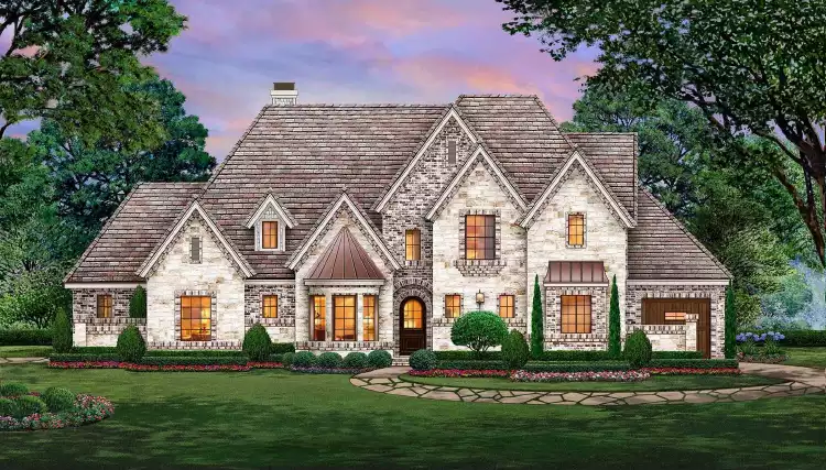 image of french country house plan 3174