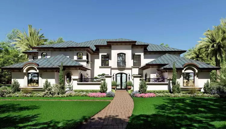 image of 2 story spanish house plan 4700