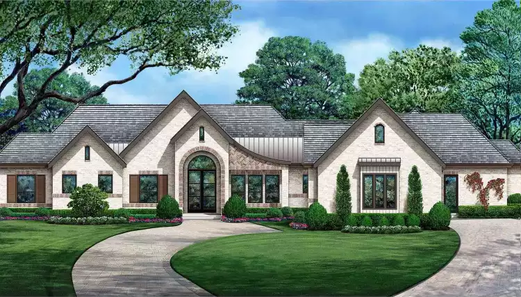 image of single story french country house plan 4775