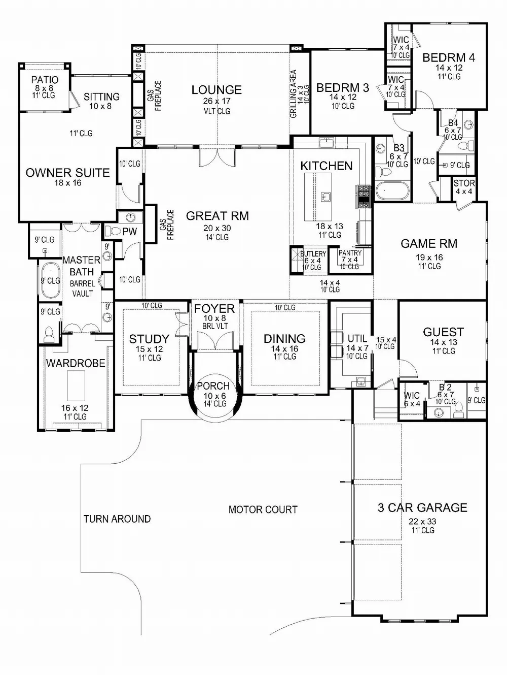 Luxury Tuscan Style House Plan 5891: Broadmoor - 5891, image size:1000x1329