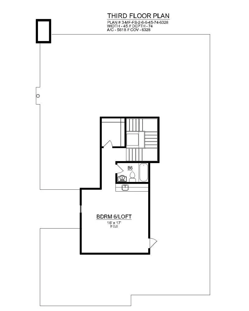 Three Story Traditional Style House Plan 6562 Blue Sage 6562