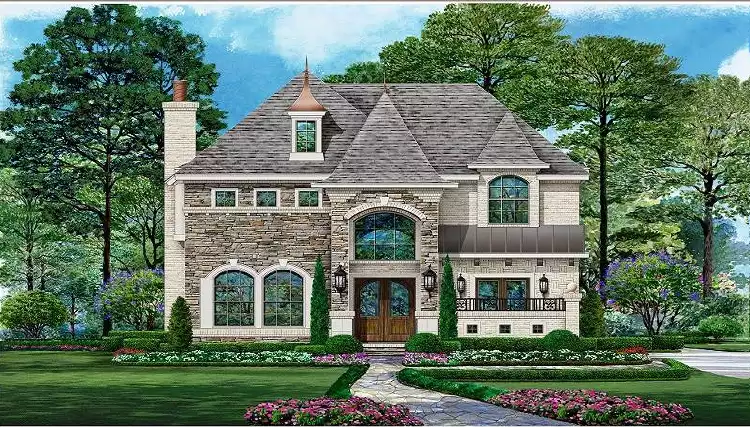 image of large victorian house plan 7406