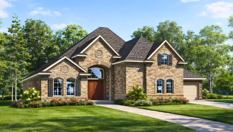 image of french country house plan 9070