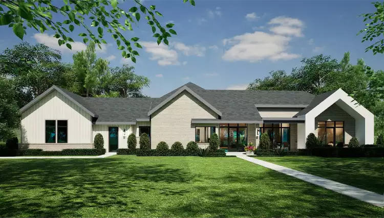 image of large contemporary house plan 9151