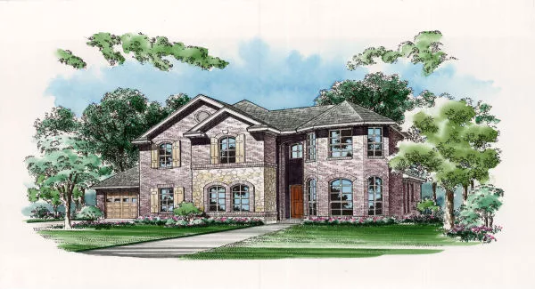 image of texas house plan 9055