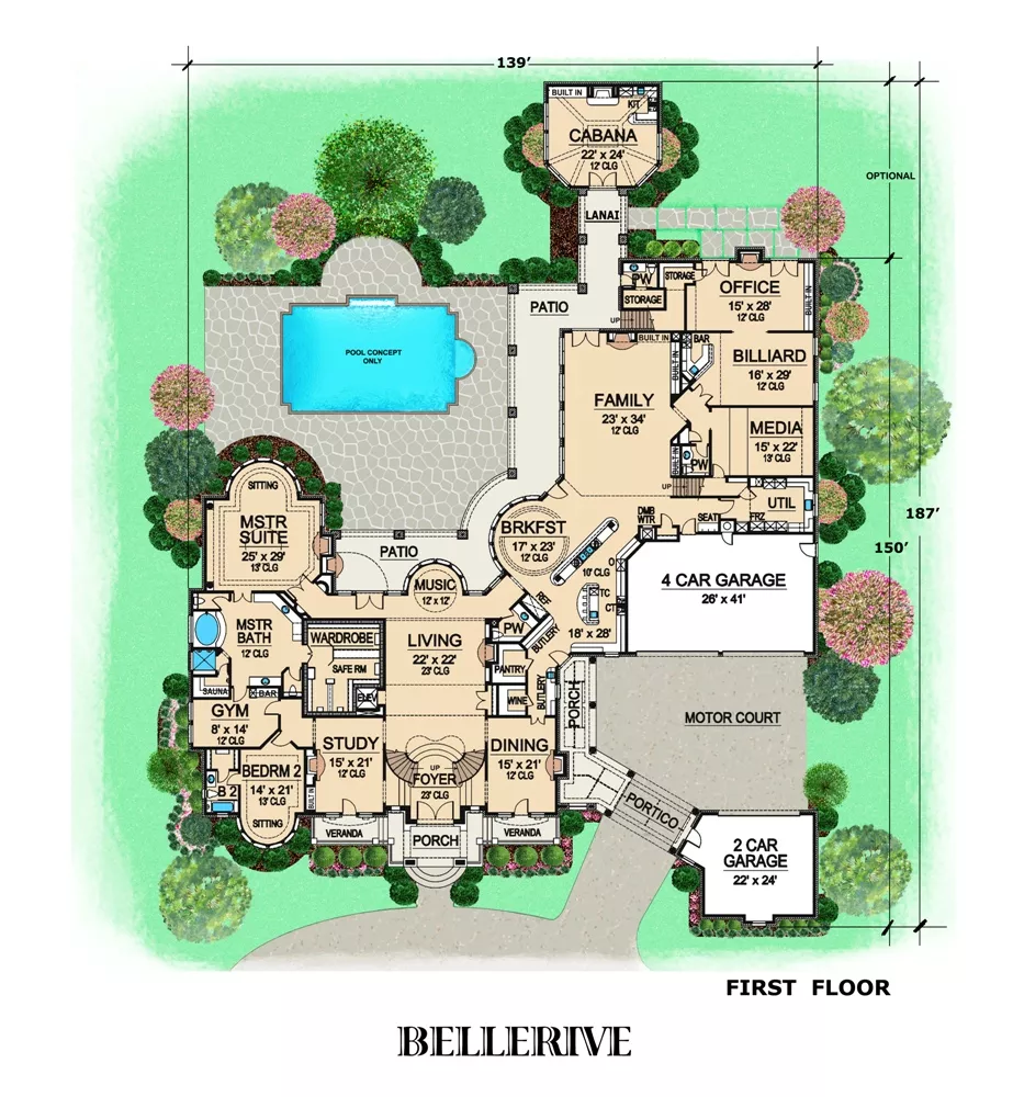 Two-story French house with seven bedrooms - 4840, image size:923x1000