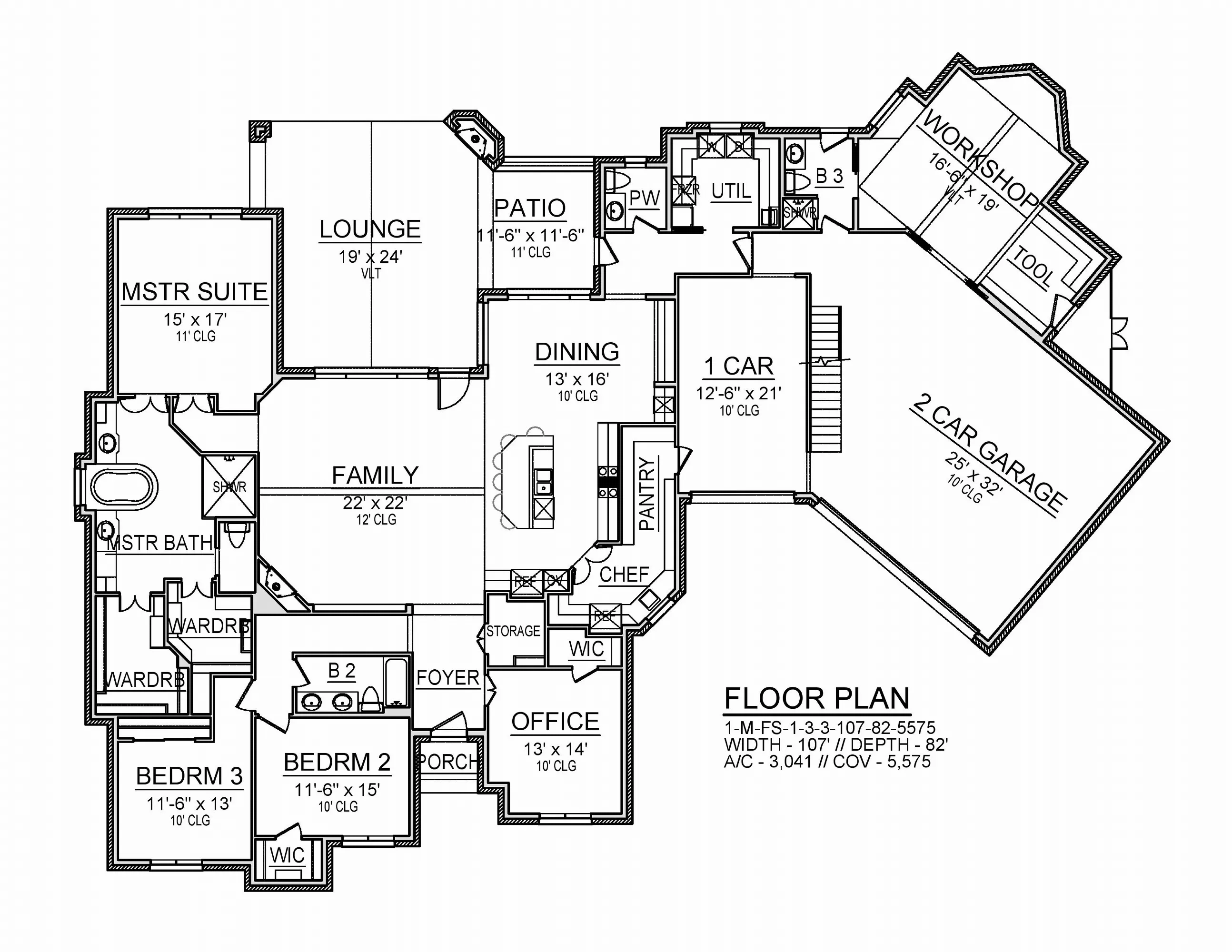 Spacious Ranch Style House Plan 9941: Geine Lane - 9941, image size:2588x2000