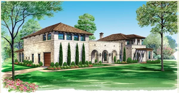 image of courtyard house plan 9310