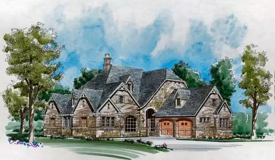 image of french country house plan 4699