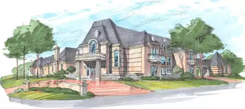 image of french country house plan 4867