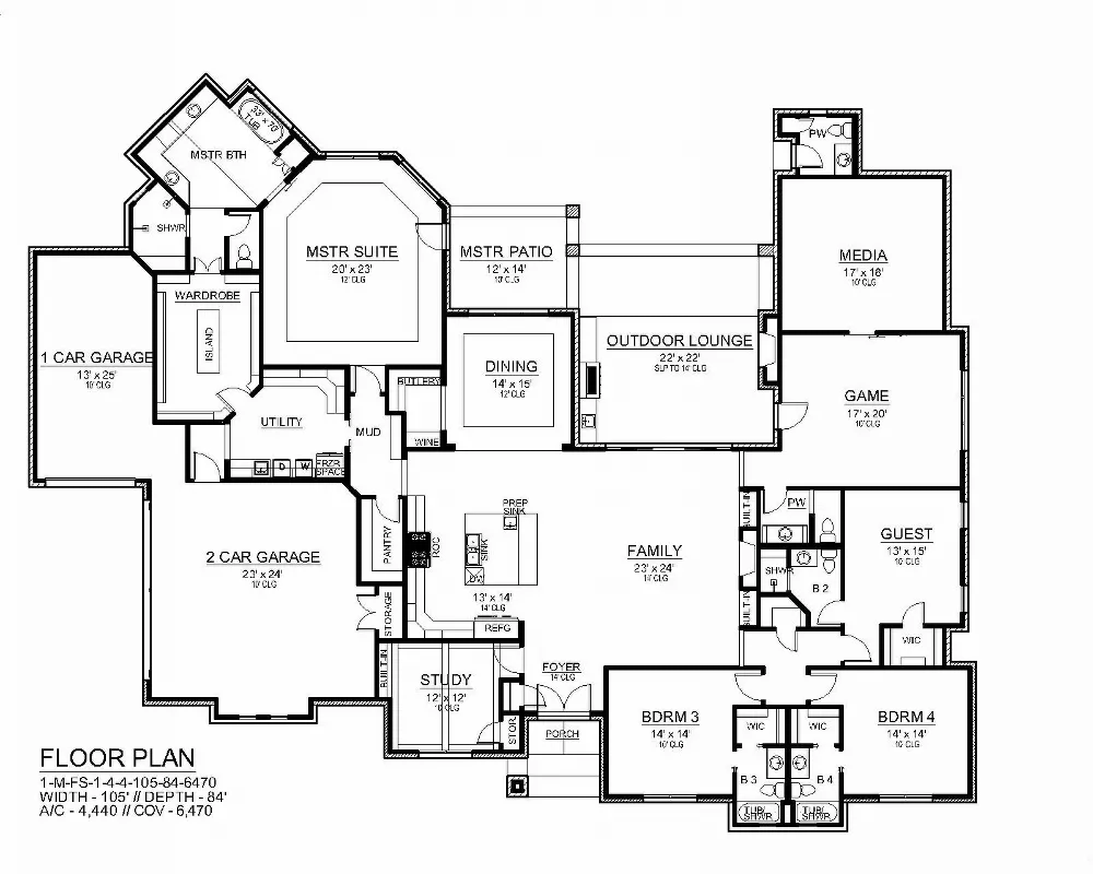 One Story Traditional Texas Style House Plan 8741: Northaven - 8741, image size:1000x800