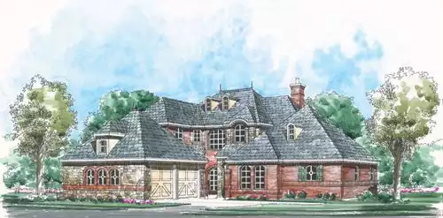 image of french country house plan 4901