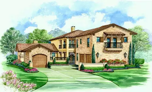 image of courtyard house plan 4903