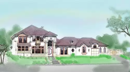 image of french country house plan 5164