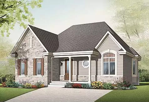 image of bungalow house plan 3688