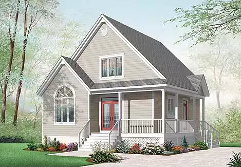 image of 1.5 story house plan 4203