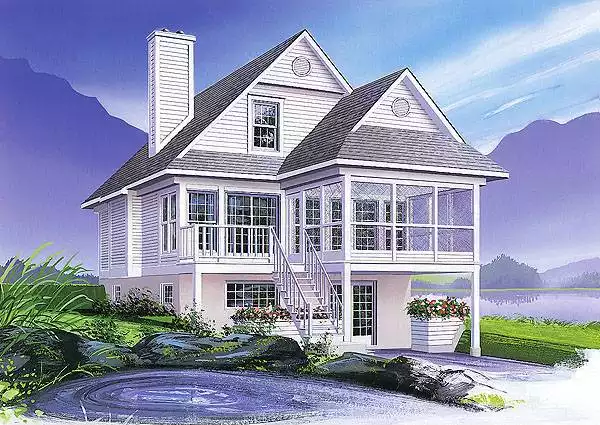image of beach house plan 1195