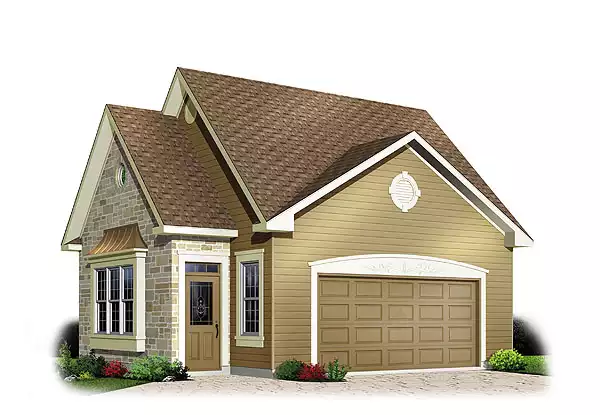 image of garage house plan 1225