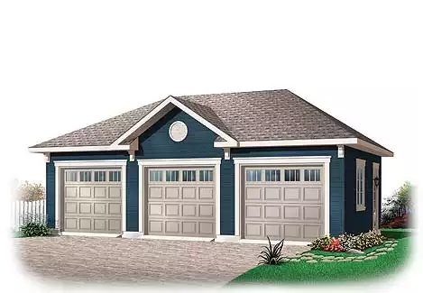 image of garage house plan 4564