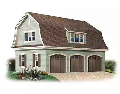 image of garage house plan 4654