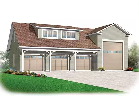 image of garage house plan 4635