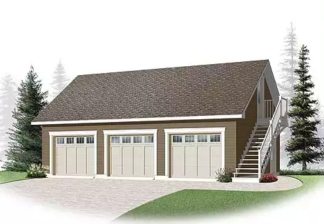 image of garage house plan 4577