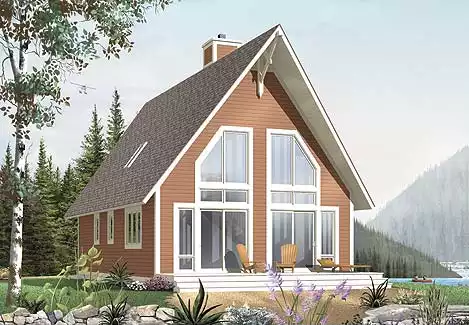 image of small lake house plans with loft plan 4560