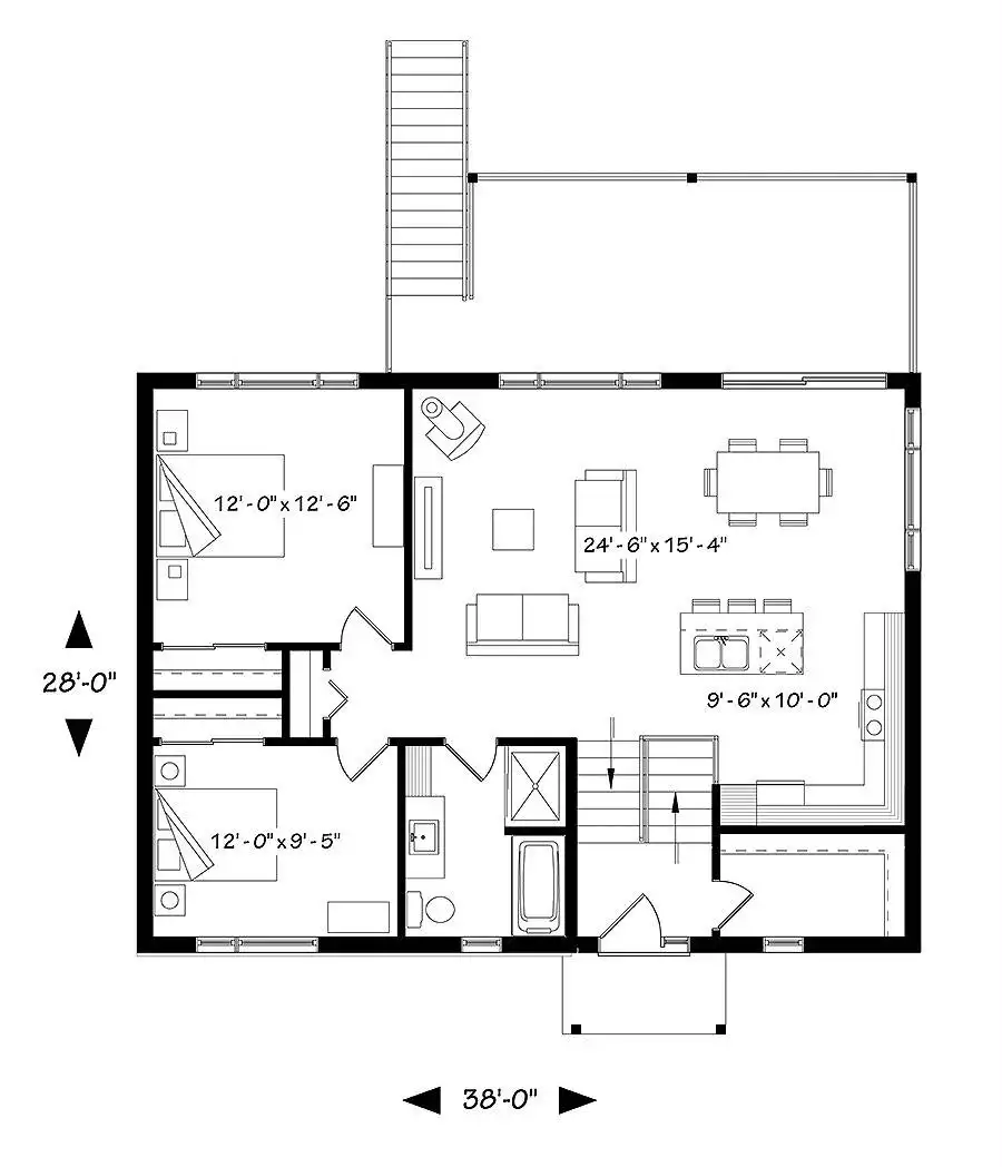 image of scandinavian house plan 10569